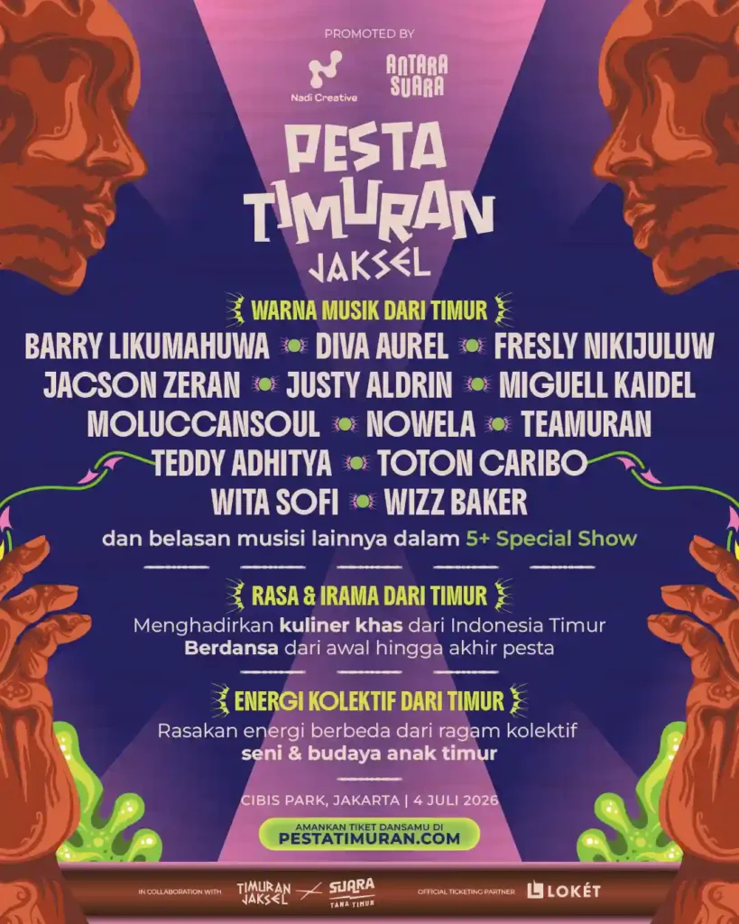 Line Up Phase 1 Pesta Timuran Jaksel